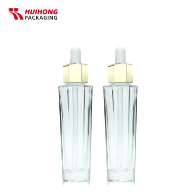 Unique Clear Glass Rubber Dropper Bottle Essential Oil Container