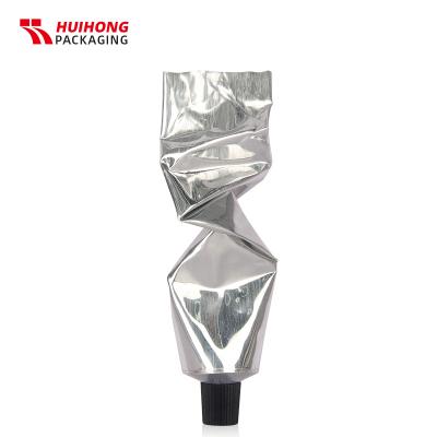 99.7% Empty Squeeze Full Aluminum Collapsible Cosmetic Toothpaste Tube With Screw Top Lid