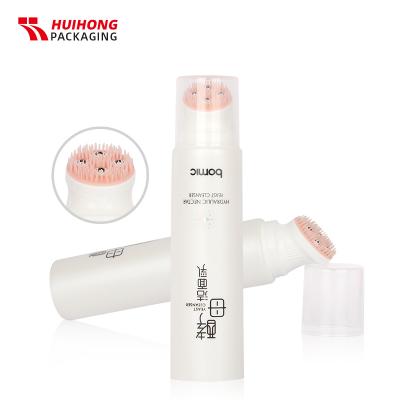 White Matte Scalp Treatment  Massage Silicone Ball Brush Face Lotion Cream Tube