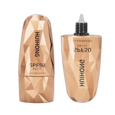 50ml Special Shape Plastic Sunscreen Bottle With Electroplate